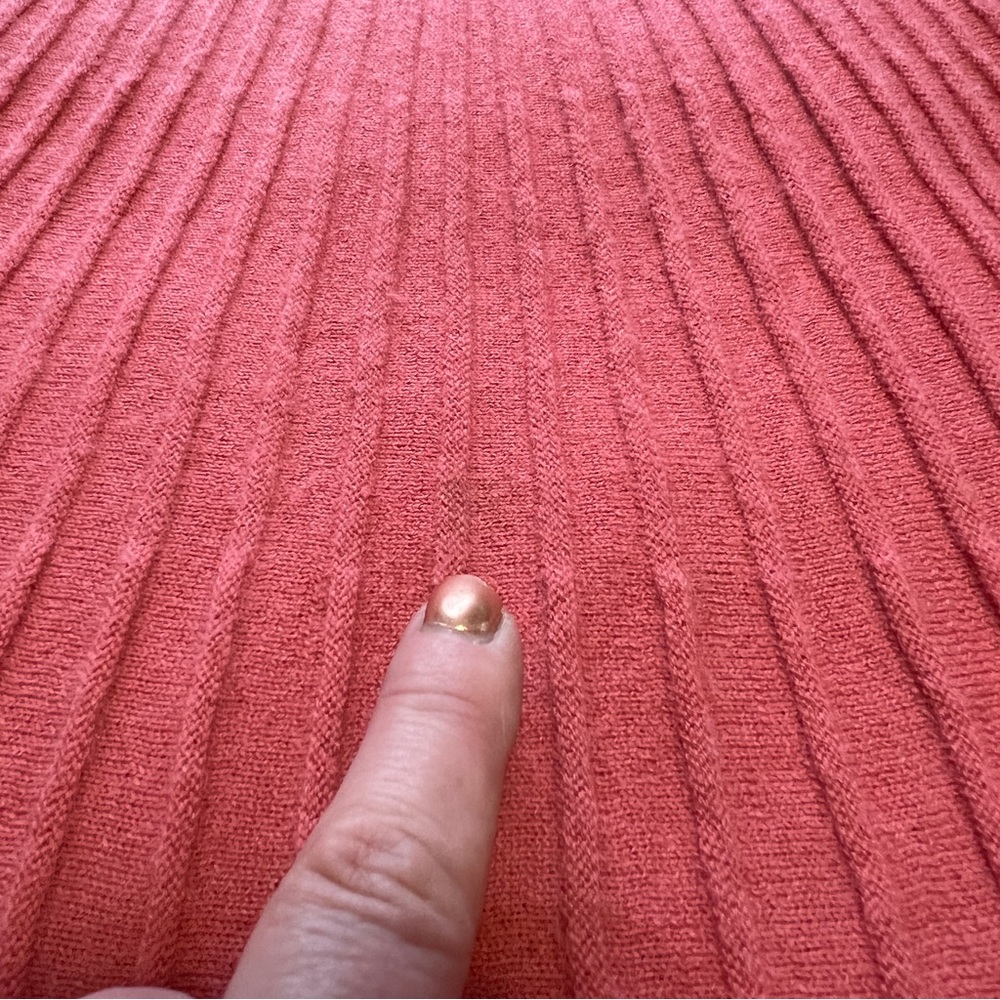 Sundance Coral Wool Cashmere Pleated Sweater S - Picture 9 of 10